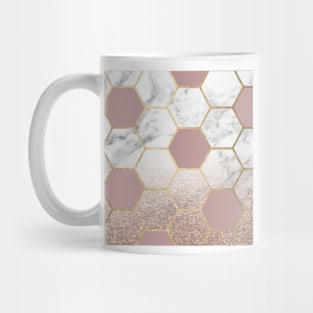 Cherished aspirations rose gold marble Mug